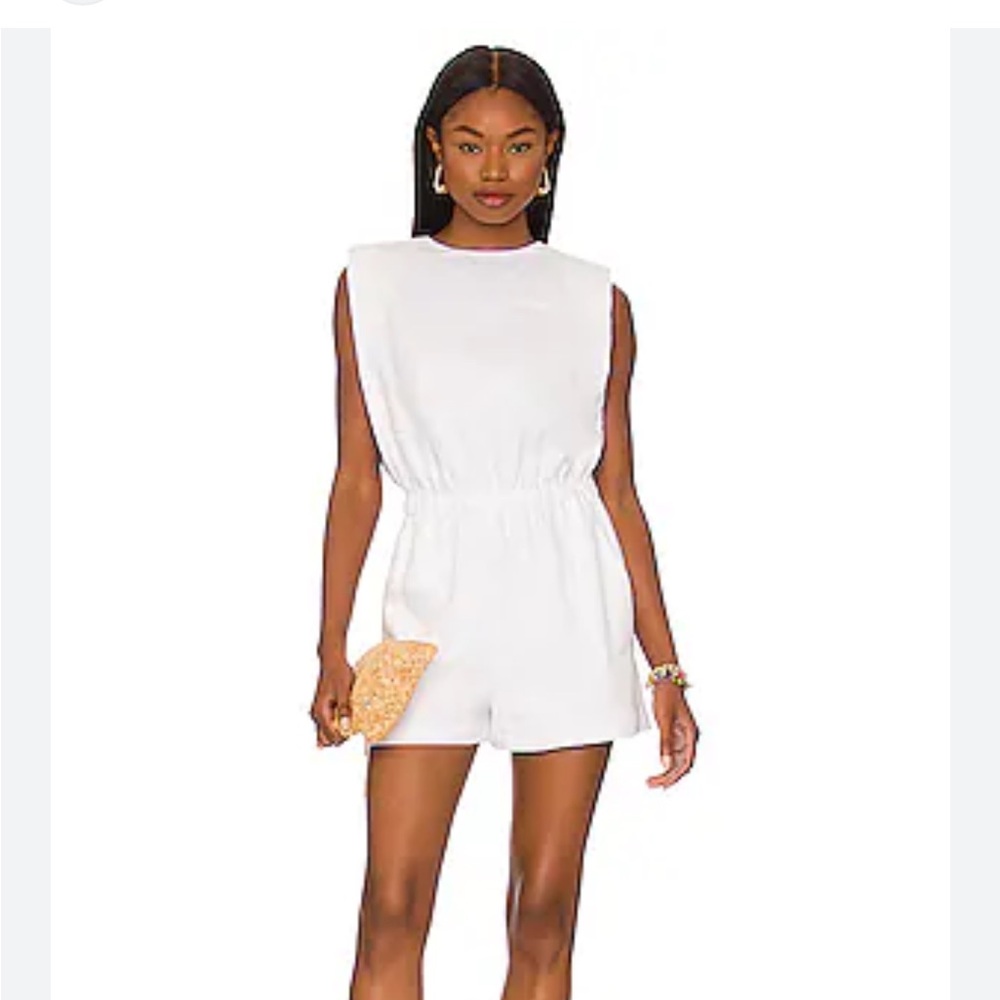 Amanda Uprichard Ivory Sleeveless Romper